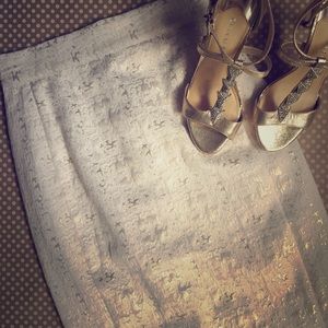 Antonio Melani Gold Pencil Skirt